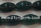 CAG6624 15.5 inches 11*17mm rice green agate gemstone beads