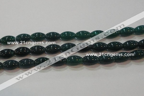 CAG6624 15.5 inches 11*17mm rice green agate gemstone beads