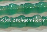 CAG6626 15.5 inches 9*11mm vase-shaped green agate gemstone beads