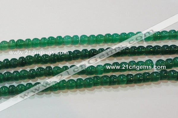 CAG6628 15.5 inches 8*13mm peanut-shaped green agate gemstone beads