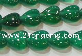 CAG6630 15.5 inches 8*8mm heart green agate gemstone beads