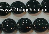 CAG6632 15.5 inches 13mm flat round green agate gemstone beads