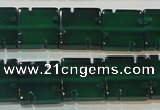 CAG6636 15.5 inches 10*10mm square green agate gemstone beads