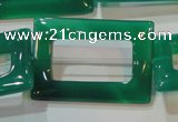 CAG6644 15.5 inches 25*35mm rectangle green agate gemstone beads