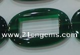 CAG6646 15.5 inches 25*38mm oval green agate gemstone beads