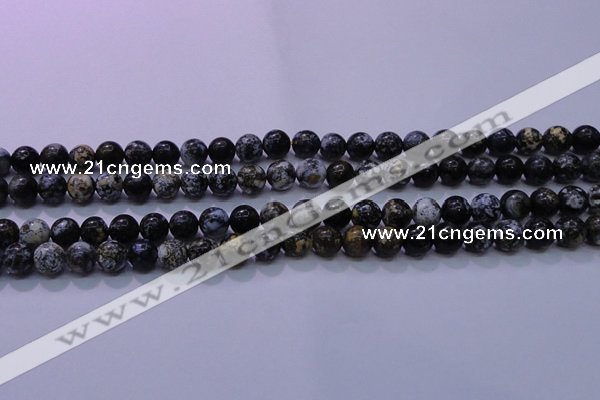 CAG6650 15.5 inches 4mm round blue ocean agate gemstone beads