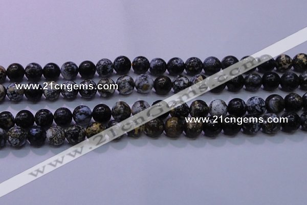 CAG6652 15.5 inches 8mm round blue ocean agate gemstone beads
