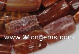 CAG667 15.5 inches 15*30mm rectangle natural fire agate beads