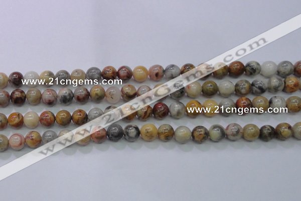 CAG6671 15.5 inches 6mm round natural crazy lace agate beads