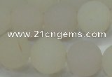 CAG6682 15 inches 12mm round white pilates agate beads