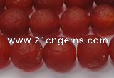 CAG6700 15 inches 8mm round red pilates agate beads