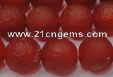 CAG6701 15 inches 10mm round red pilates agate beads