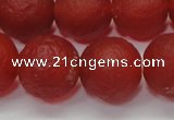 CAG6702 15 inches 12mm round red pilates agate beads