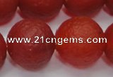 CAG6704 15 inches 16mm round red pilates agate beads