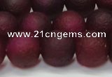 CAG6712 15 inches 12mm round plum pilates agate beads