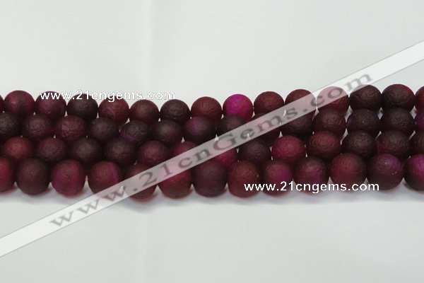 CAG6712 15 inches 12mm round plum pilates agate beads