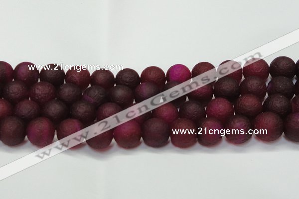 CAG6714 15 inches 16mm round plum pilates agate beads