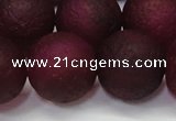 CAG6715 15 inches 18mm round plum pilates agate beads