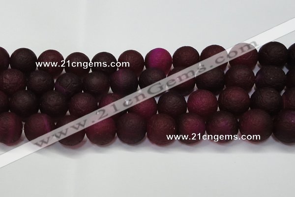 CAG6715 15 inches 18mm round plum pilates agate beads