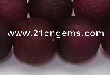 CAG6716 15 inches 20mm round plum pilates agate beads