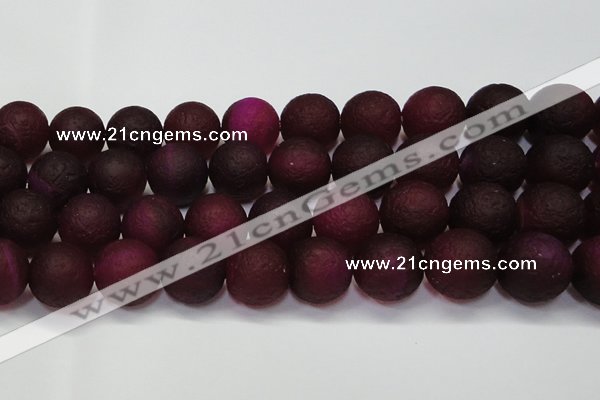 CAG6716 15 inches 20mm round plum pilates agate beads