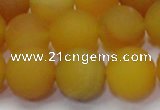 CAG6720 15 inches 8mm round yellow pilates agate beads