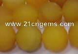 CAG6721 15 inches 10mm round yellow pilates agate beads