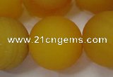 CAG6726 15 inches 20mm round yellow pilates agate beads