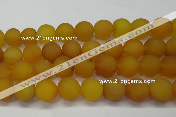 CAG6726 15 inches 20mm round yellow pilates agate beads