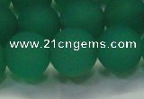 CAG6732 15 inches 12mm round green pilates agate beads