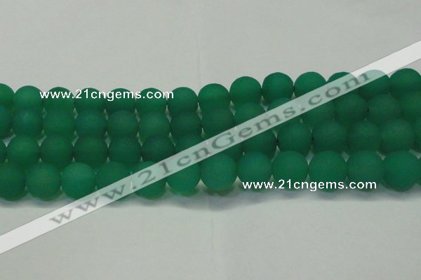 CAG6732 15 inches 12mm round green pilates agate beads