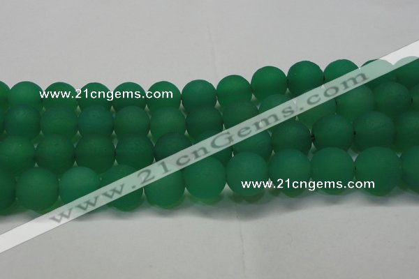 CAG6734 15 inches 16mm round green pilates agate beads