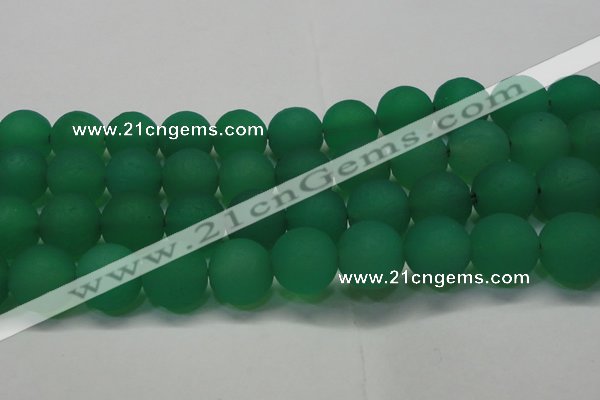 CAG6735 15 inches 18mm round green pilates agate beads