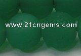 CAG6736 15 inches 20mm round green pilates agate beads