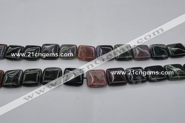 CAG6779 15.5 inches 14*14mm square Indian agate beads wholesale