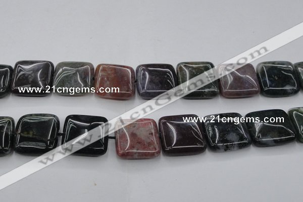 CAG6782 15.5 inches 20*20mm square Indian agate beads wholesale