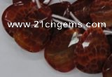 CAG679 15.5 inches 15*20mm faceted teardrop natural fire agate beads