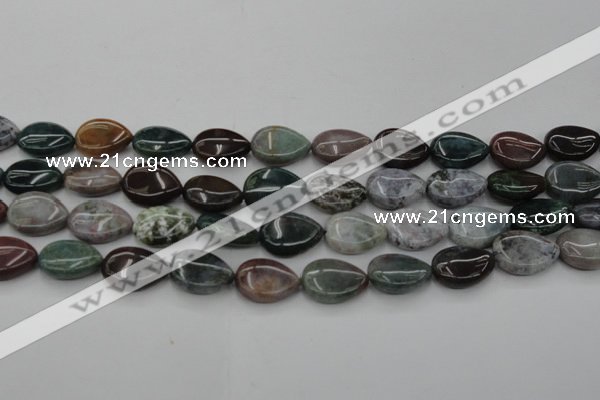 CAG6803 15.5 inches 13*18mm flat teardrop Indian agate beads