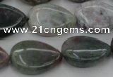 CAG6804 15.5 inches 15*20mm flat teardrop Indian agate beads