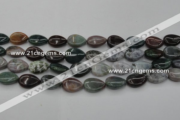 CAG6804 15.5 inches 15*20mm flat teardrop Indian agate beads