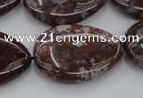 CAG6808 15.5 inches 22*30mm flat teardrop Indian agate beads