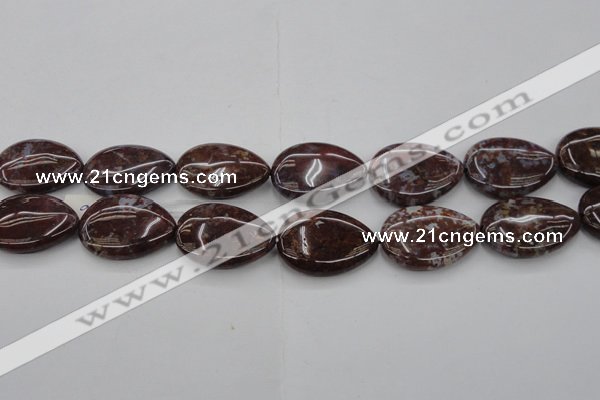 CAG6808 15.5 inches 22*30mm flat teardrop Indian agate beads