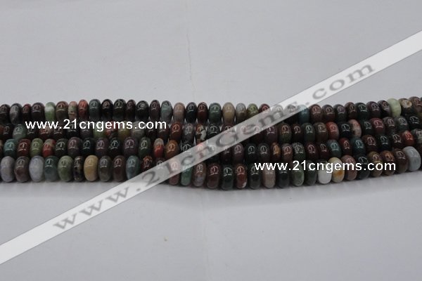 CAG6820 15.5 inches 5*10mm rondelle Indian agate beads wholesale