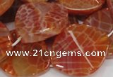 CAG683 15.5 inches 30*35mm freeform natural fire agate beads