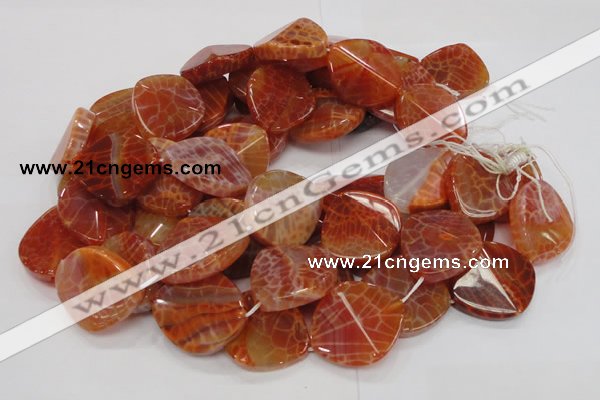 CAG683 15.5 inches 30*35mm freeform natural fire agate beads