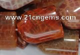 CAG684 15.5 inches 25*30mm freeform natural fire agate beads