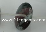 CAG6849 Top drilled 35mm flat round Indian agate beads