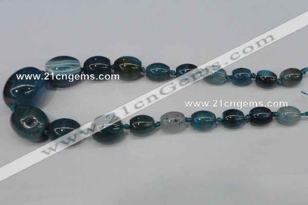 CAG6869 15.5 inches 12*14mm - 25*30mm drum dragon veins agate beads