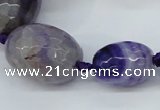 CAG6880 12*14mm - 22*30mm faceted drum dragon veins agate beads