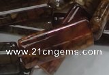 CAG689 15.5 inches 15*35mm rectangle dragon veins agate beads